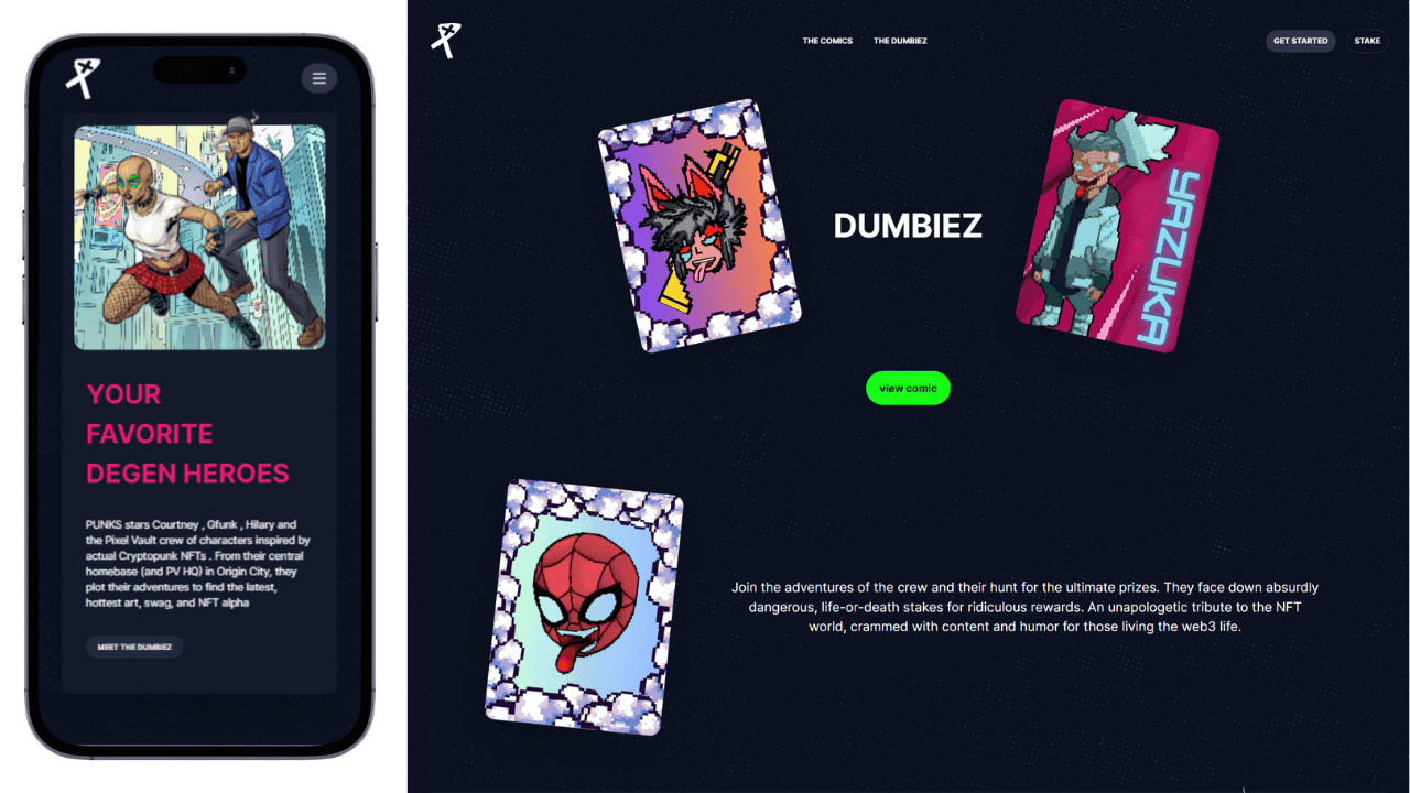 Dumbiez NFT Comics App